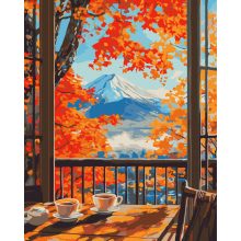 Őszi kilátás a hegyekre - Számfestő készlet kereten 40x50