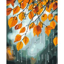 Őszi eső - Számfestő készlet kereten 40x50