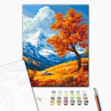 Őszi látkép - Számfestő készlet kereten 40x50