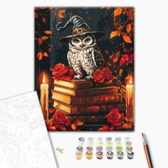 Varázslatos Halloween - Számfestő készlet kereten 40X50