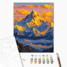 Aranyba öltözött csúcs - Számfestő készlet kereten 40X50