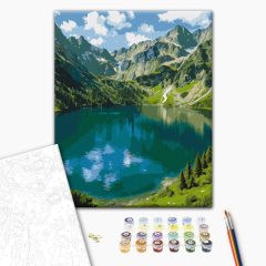 Hegyek tükre - Számfestő készlet kereten 40X50