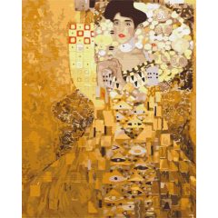   Adele Bloch-Bauer portréja - Gustav Klimt - Számfestő készlet kereten 40x50