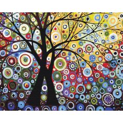 A boldogság fái - Számfestő készlet kereten 40x50