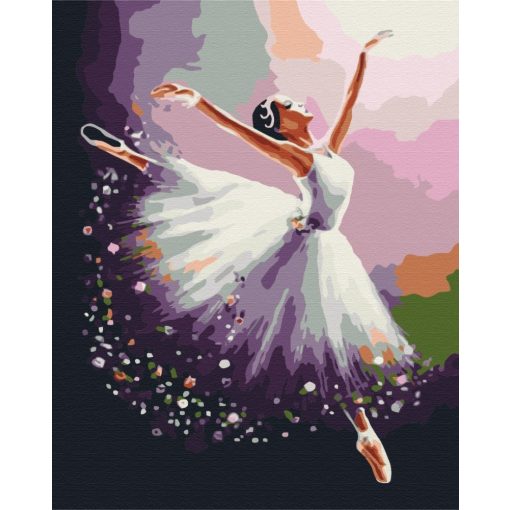Varázslatos balerina - Számfestő készlet kereten 40X50