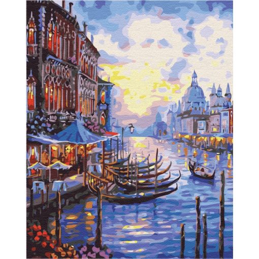 Gyönyörű Velence - Számfestő készlet kereten 40x50_