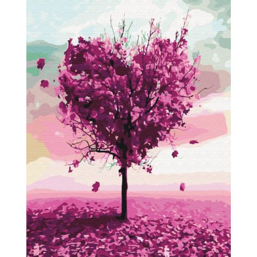 A szerelem fája - Számfestő készlet kereten 40x50_
