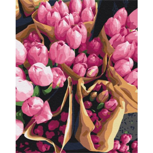 Holland tulipánok - Számfestő készlet kereten 40x50