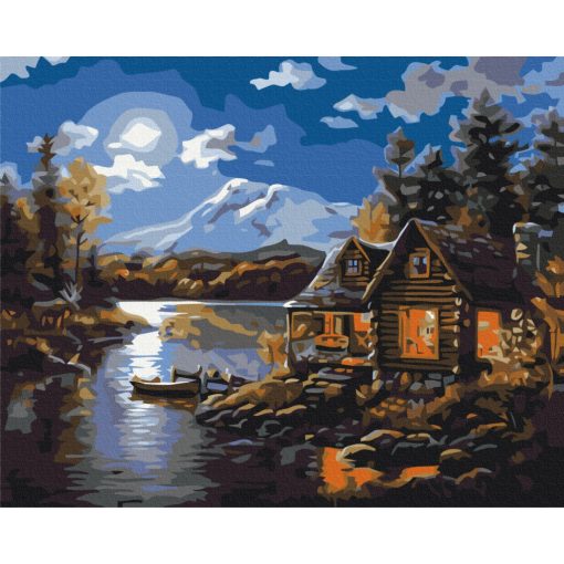 Erdészház - Számfestő készlet kereten 40X50