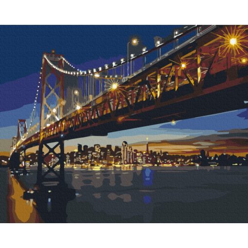 San Francisco éjjel - Számfestő készlet kereten 40x50