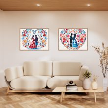 Nemzeti szerelmek - 2 darabos számfestő készlet kereten