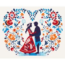 Nemzeti szerelmek - 2 darabos számfestő készlet kereten