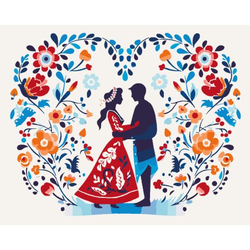 Nemzeti szerelmek - 2 darabos számfestő készlet kereten