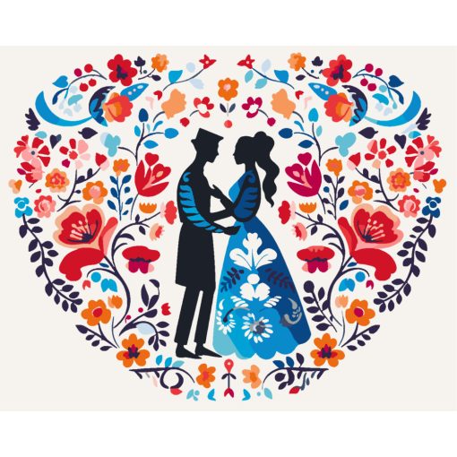 Nemzeti szerelmek - 2 darabos számfestő készlet kereten