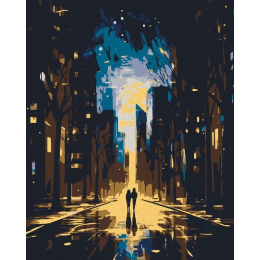 Esti fények - 2 darabos számfestő készlet kereten