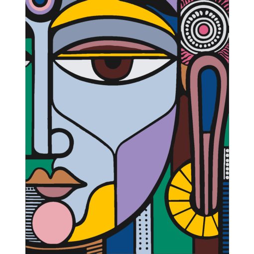 Színes Buddha - 3 darabos számfestő készlet kereten