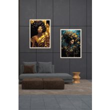 Arany elegancia - 2 darabos számfestő készlet kereten