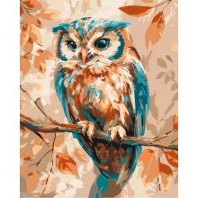 Madarak az őszi ágon - 2 darabos számfestő készlet kereten