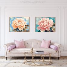 A szirmok harmóniája - 2 darabos számfestő készlet kereten