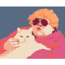 Stílusos duók - 3 darabos számfestő készlet kereten