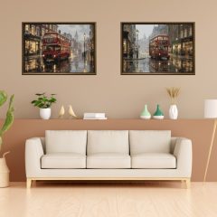 London utcái - 2 darabos számfestő készlet kereten