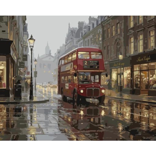 London utcái - 2 darabos számfestő készlet kereten