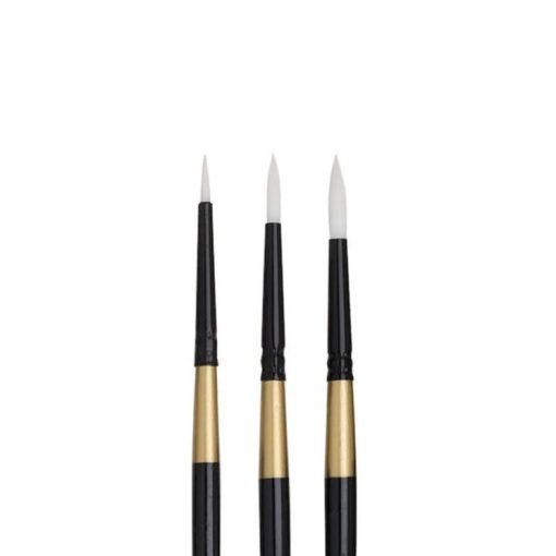 Prémium tűhegyű ecsetkészlet, 3 darabos