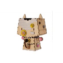 Cica 3D fa puzzle virágtartó