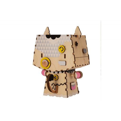 Cica 3D fa puzzle virágtartó