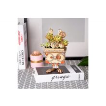 Nyuszi 3D fa puzzle virágtartó