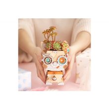 Kutyus 3D fa puzzle virágtartó