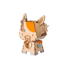 Kutyus 3D fa puzzle virágtartó