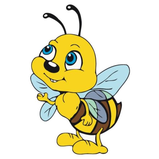 Szorgos méhecske - Kifestő készlet kereten gyerekeknek 20x20_