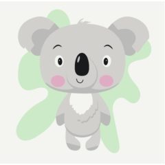   Koala barátság - Kifestő készlet kereten gyerekeknek 20x20