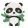 Integető kis panda maci - Kifestő készlet kereten gyerekeknek 20x20_
