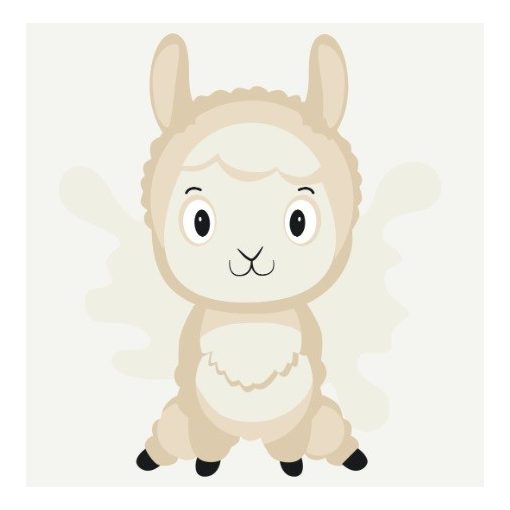 Bébi alpaca - Kifestő készlet kereten gyerekeknek 20x20_