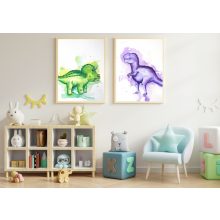 Dinó babaszoba 2 db-os - Otthoni-online élményfestő készlet
