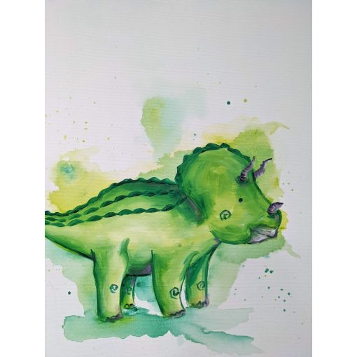 Dinó babaszoba 2 db-os - Otthoni-online élményfestő készlet