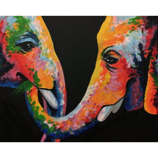 Elefántok - Otthoni-online élményfestő készlet