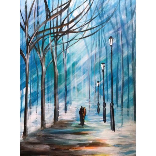 Téli séta - Otthoni-online élményfestő készlet