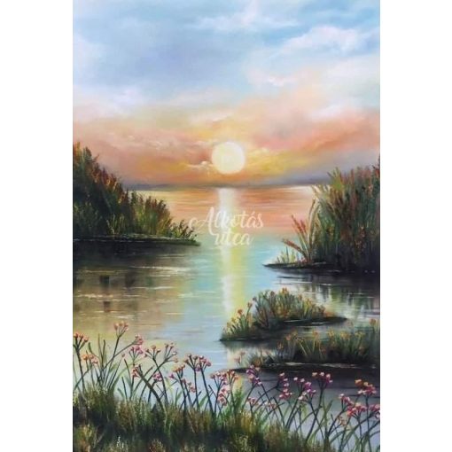 Napnyugta a tónál - Otthoni-online élményfestő készlet